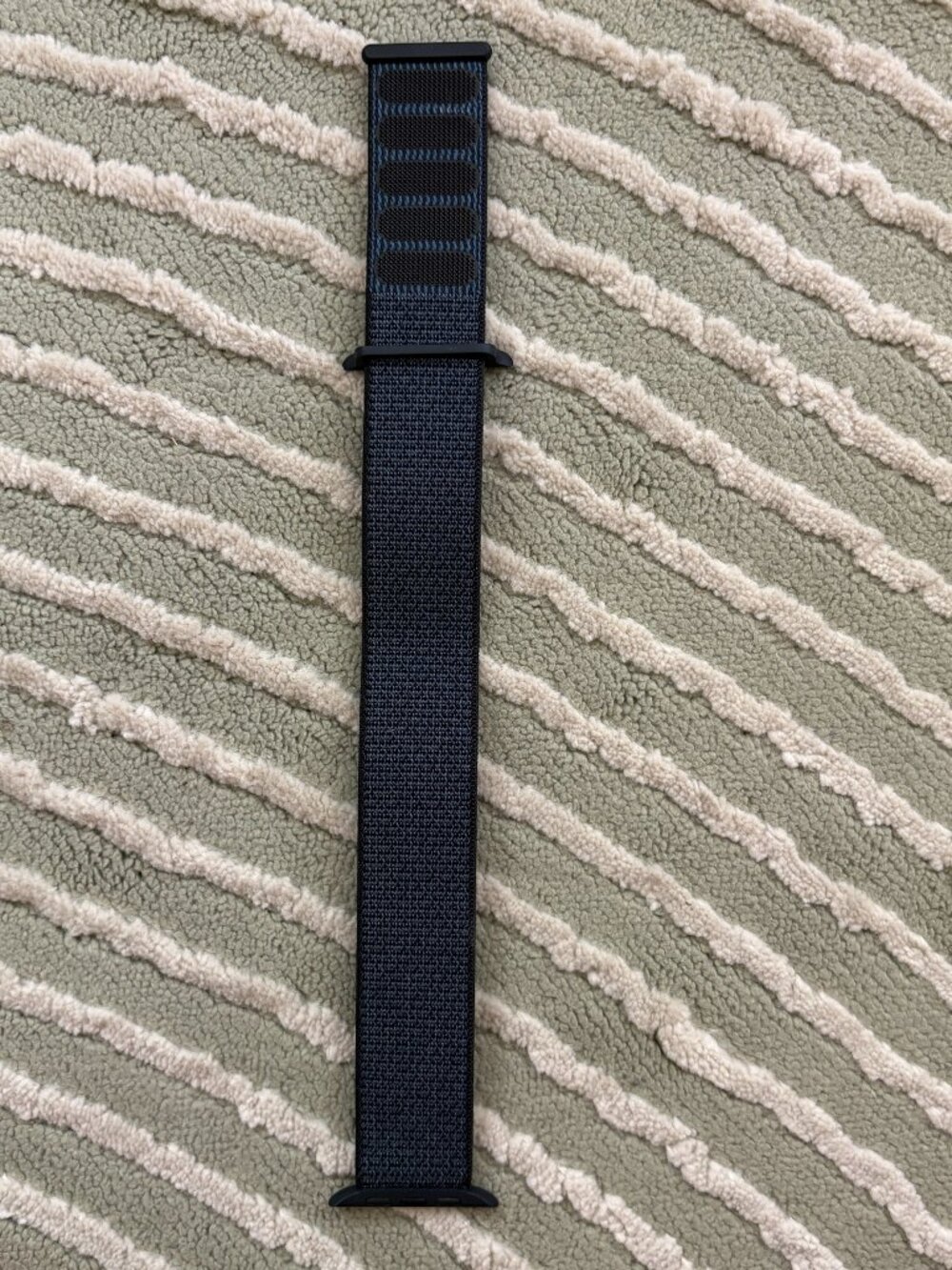 Apple Dark Blue / Black Nylon Sport Loop Apple Watch Band